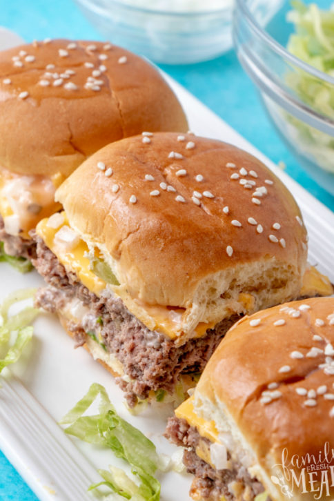 Big Mac Sliders - Family Fresh Meals Recipe