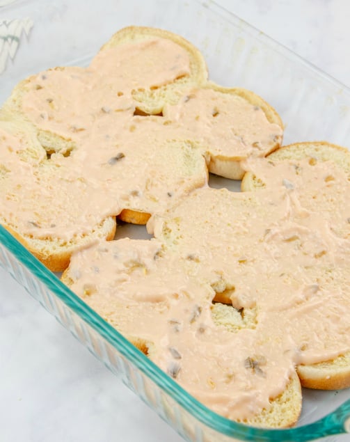 Big Mac Sliders - big mac dressing spread on buns