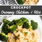 Crockpot Cheesy Chicken and Rice recipe fro Family Fresh Meals