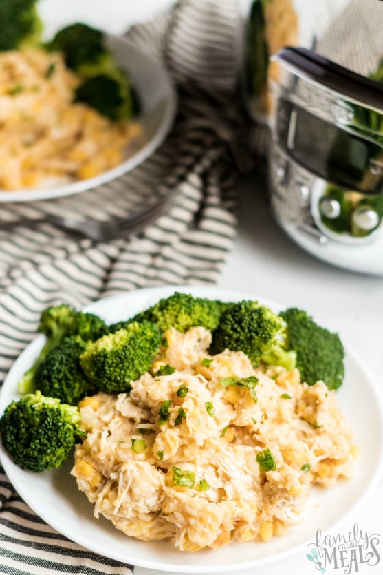 Crockpot Creamy Chicken and Rice - Family Fresh Meals