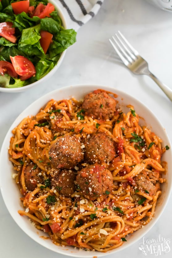 Crockpot Spaghetti and Meatballs