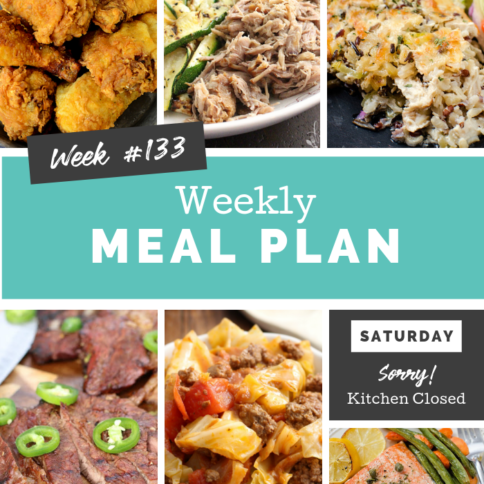 Easy Weekly Meal Plan Week 133