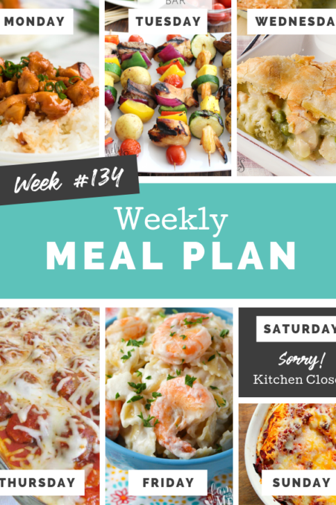 Easy Weekly Meal Plan Week 134
