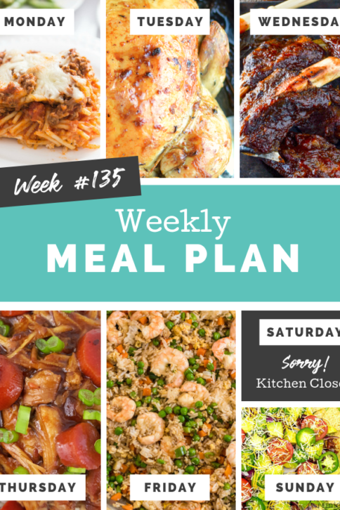 Easy Weekly Meal Plan Week 135