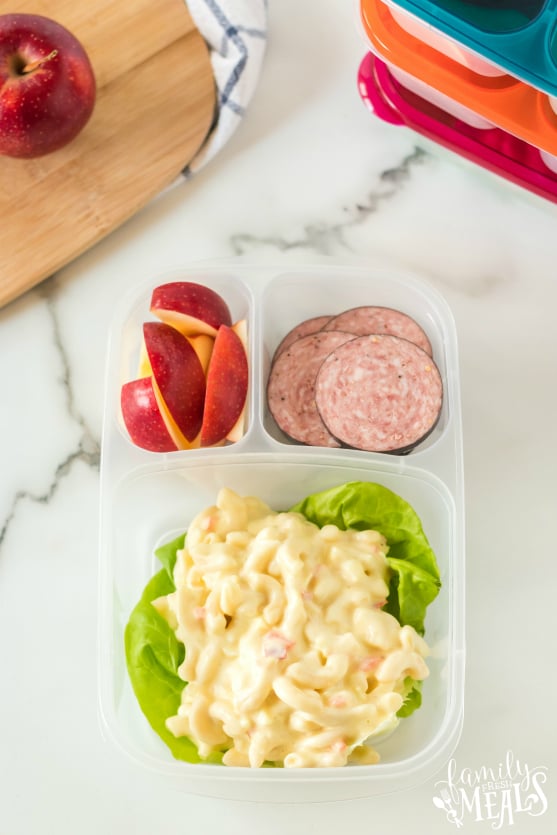 Pasta Salad Packed for lunch - School lunch from Family Fresh Meals