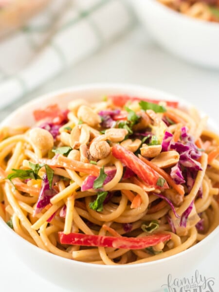 Thai Spaghetti Pasta Salad Recipe - Family Fresh Meals