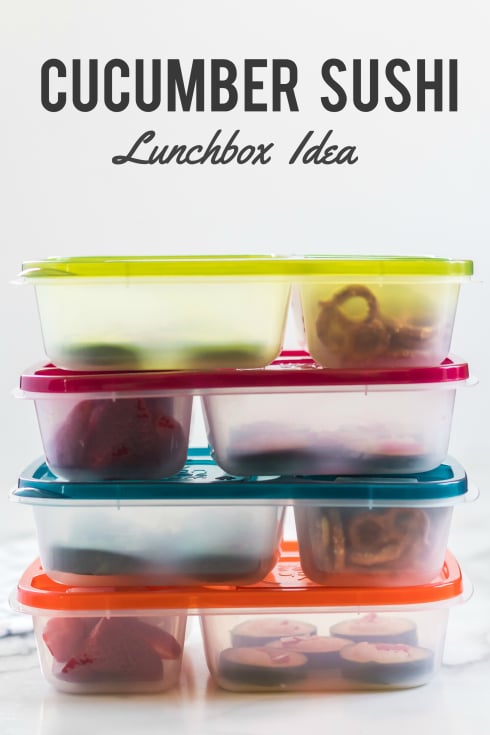 Cucumber Sushi Lunch Box Idea - Fun Lunch box Idea Family Fresh Meals