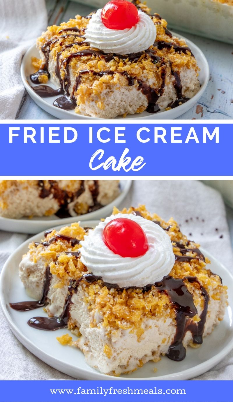 Fried Ice Cream Cake recipe from Family Fresh Meals