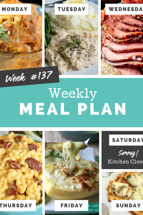 Easy Weekly Meal Plan Week 137