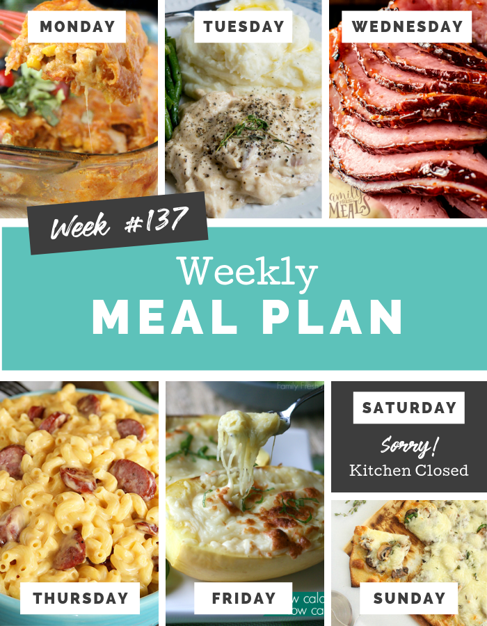 Easy Weekly Meal Plan Week 137