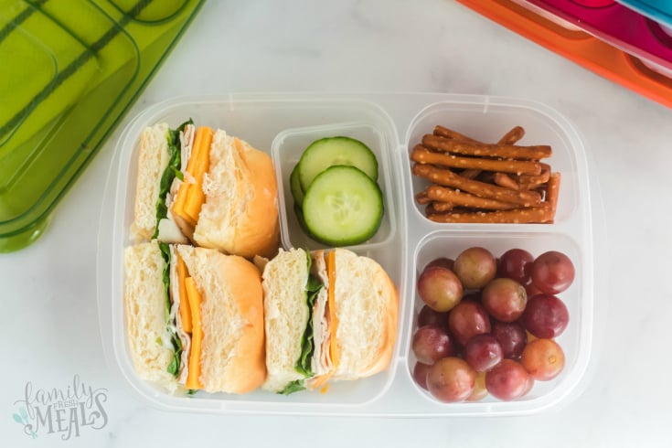 Mini Sliders Lunchbox Idea - School lunchbox ideas - Family Fresh Meals