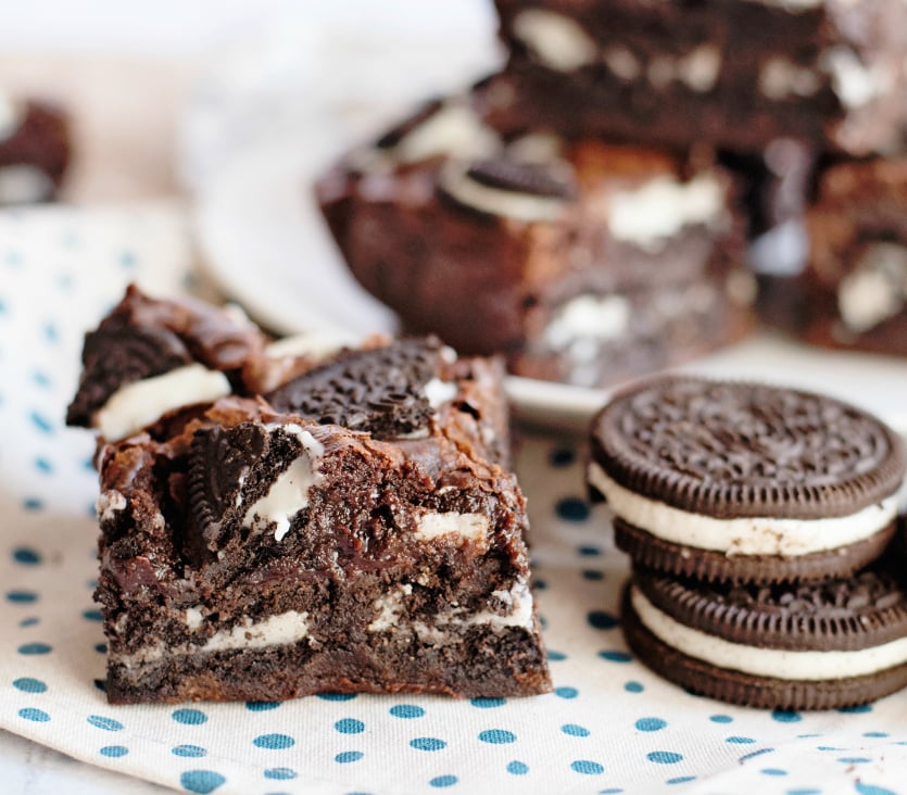 Oreo Stuffed Brownies - Family Fresh Meals