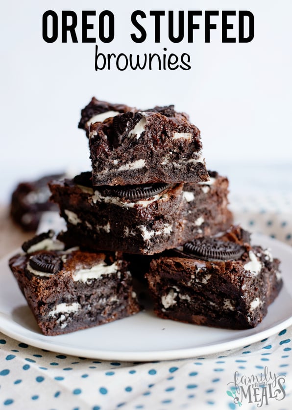 Oreo Stuffed Brownies Recipe - Family Fresh Meals Dessert