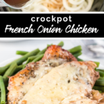 Crockpot French Onion Chicken recipe from Family Fresh Meals