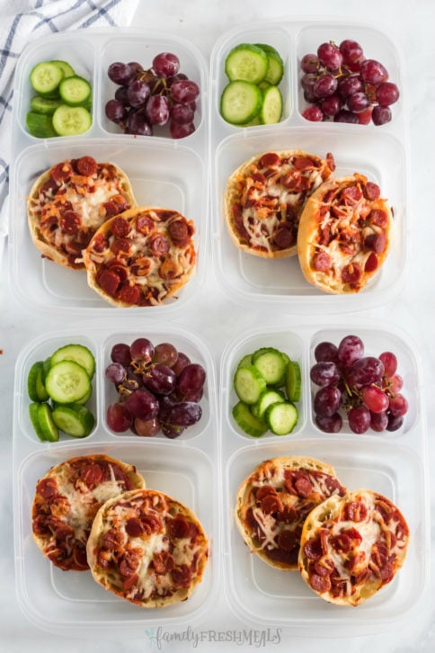 English Muffin Pizza Lunchbox Idea - Family Fresh Meals