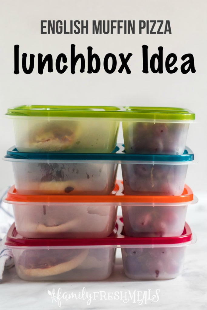 English Muffin Pizza Lunchbox Idea - for school or work - Family Fresh Meals