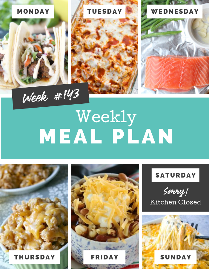 Easy Weekly Meal Plan Week 143 - Family Fresh Meals