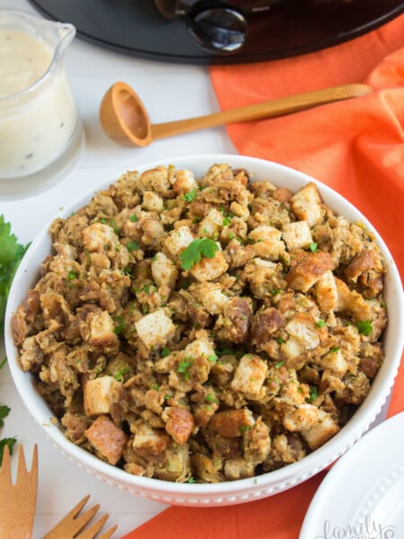 Easy Crockpot Stuffing Recipe - Family Fresh Meals