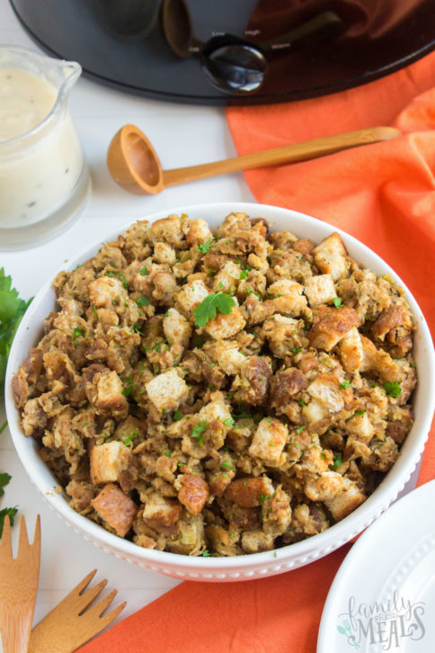 Easy Crockpot Stuffing Recipe - Family Fresh Meals