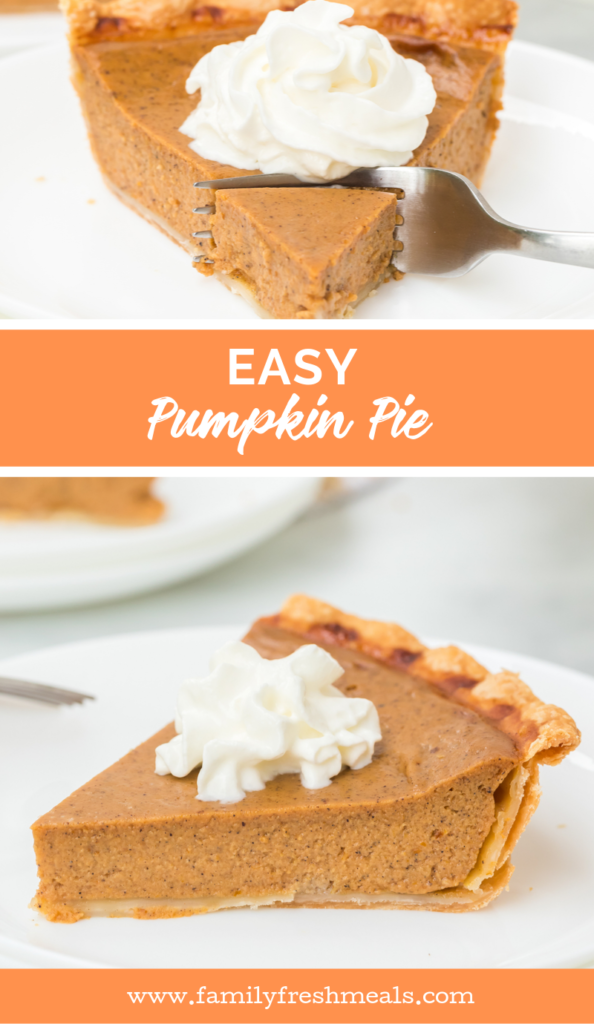 Easy Homemade Pumpkin Pie Recipe from Family Fresh Meals