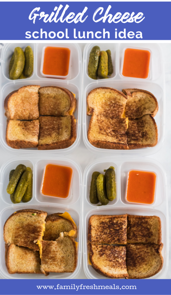 Grilled Cheese Packed for lunch in Easy Lunchboxes