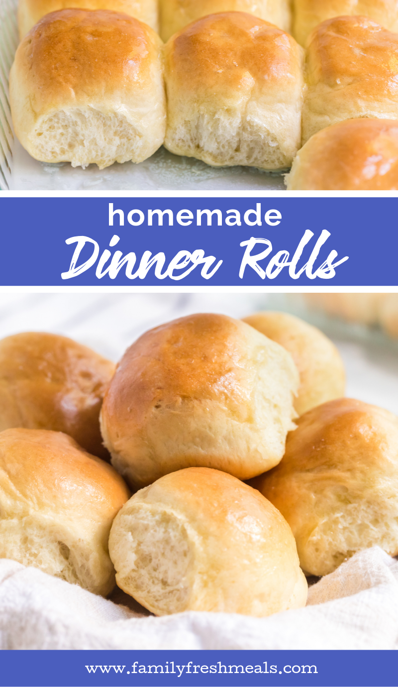 How to make Homemade Dinner Rolls #rolls #dinner #dinnerrolls #homemade #recipe #easyrecipe #familyfreshmeals via @familyfresh