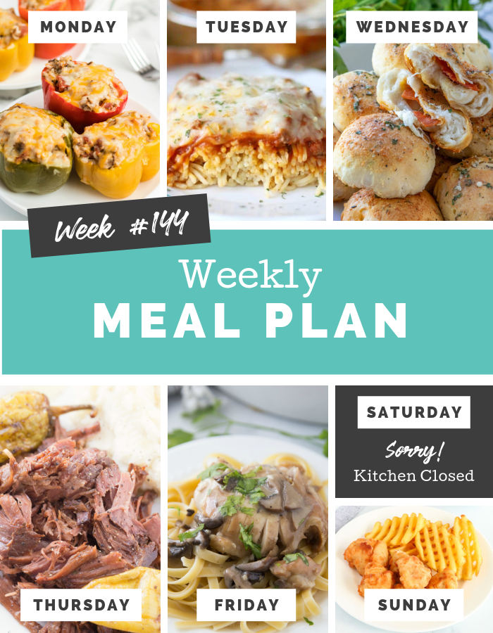 Easy Weekly Meal Plan Week 144