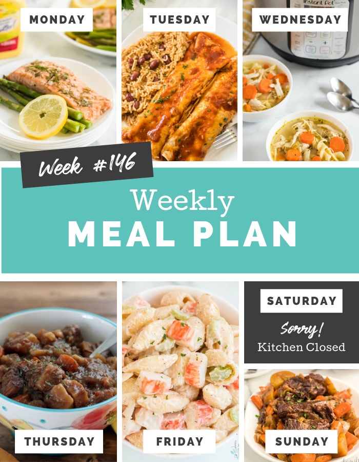 Easy Weekly Meal Plan Week 146 - Family Fresh Meals