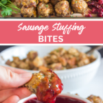 Sausage Stuffing Bites with Cranberry Sauce Recipe - Family Fresh Meals