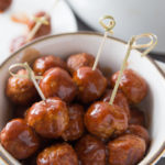Dr. Pepper Crockpot Meatballs recipe from Family Fresh Meals