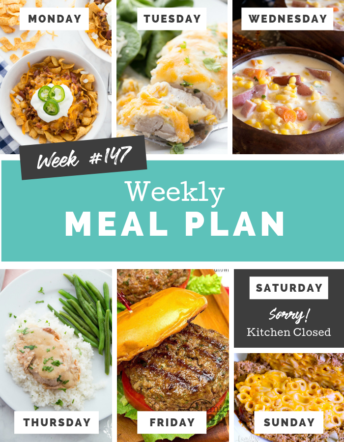 Easy Weekly Meal Plan Week 147