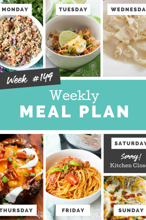 Easy Weekly Meal Plan Week 149 - Family Fresh Meals