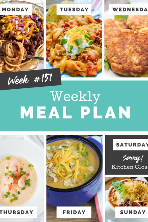 Easy Weekly Meal Plan Week 151 - Family Fresh Meals