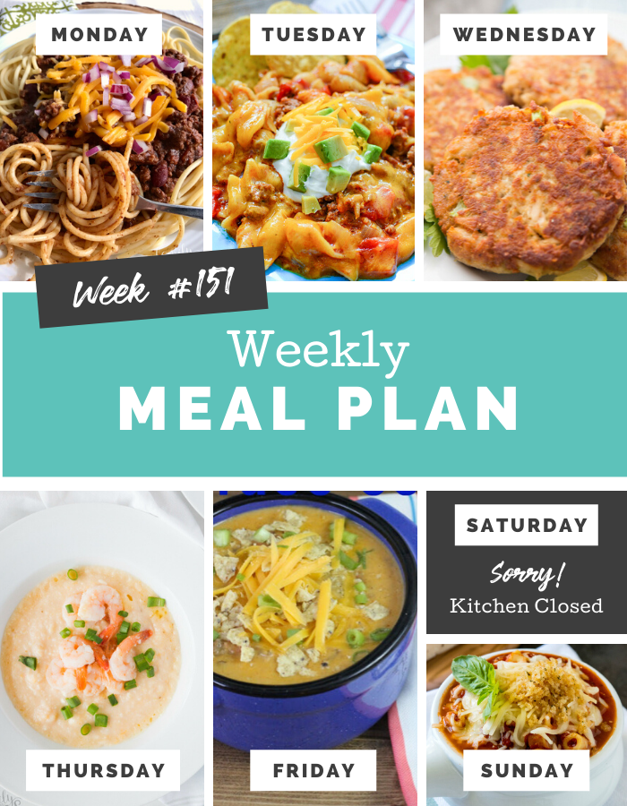 Easy Weekly Meal Plan Week 151