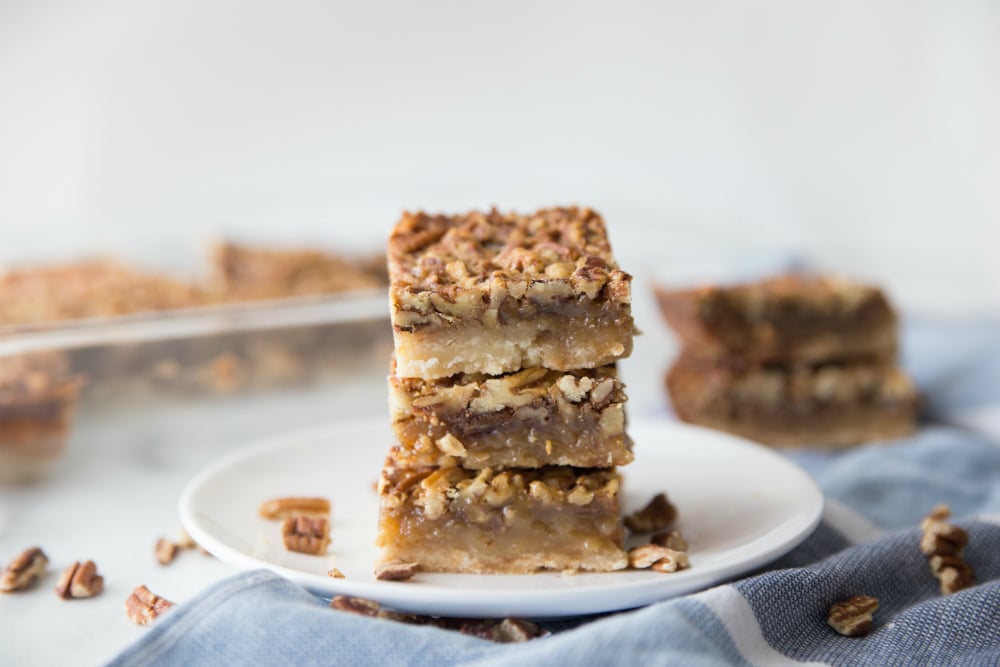 Cookie Bars stacked on a plate - Family Fresh Meals recipe