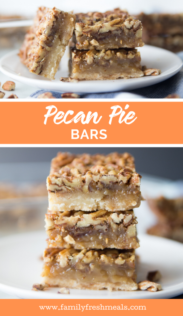 Pecan Pie Bars recipe from Family Fresh Meals