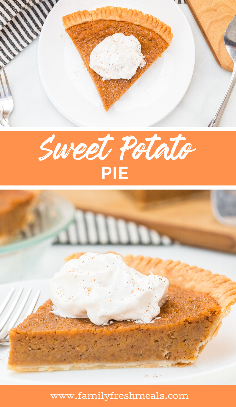 Sweet Potato Pie recipe #familyfreshmeals #pie #sweetpotato #thanksgiving #holiday #dessert via @familyfresh
