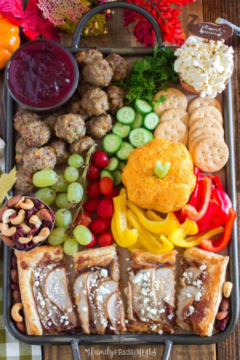Thanksgiving Appetizer Snack Board - Family Fresh Meals