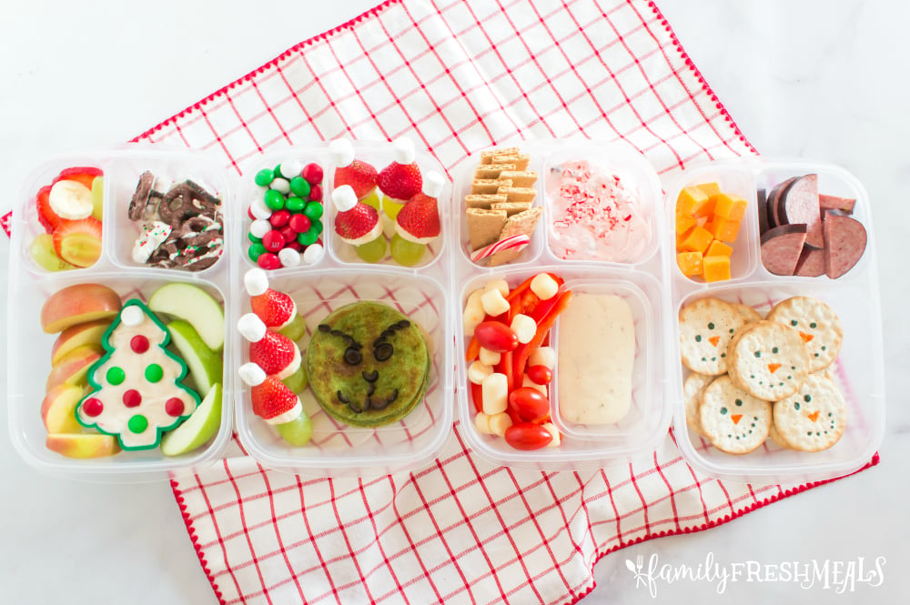 Cute Holiday Lunchbox Ideas - packed in EasyLunchboxes Containers