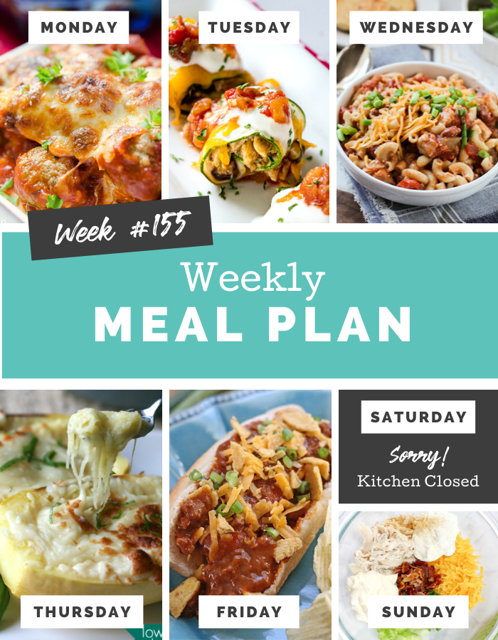 Easy Weekly Meal Plan Week 155