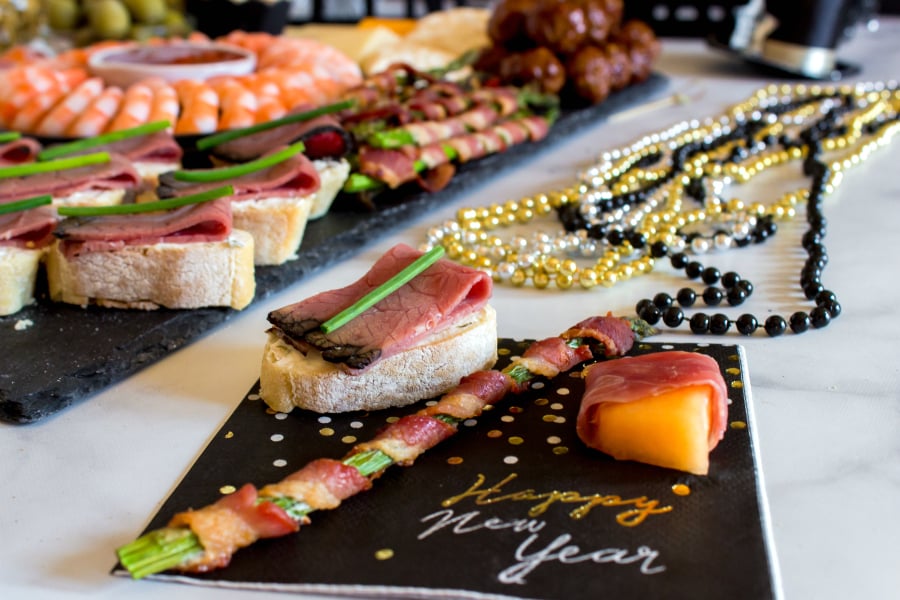 New Years Appetizer Meat and Cheese Board -- Family Fresh Meals Charcuterie Board