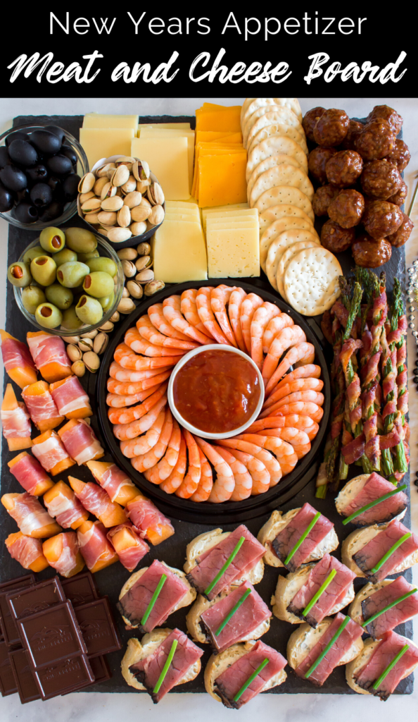 New Years Appetizer Meat and Cheese Board Recipe from Family Fresh Meals