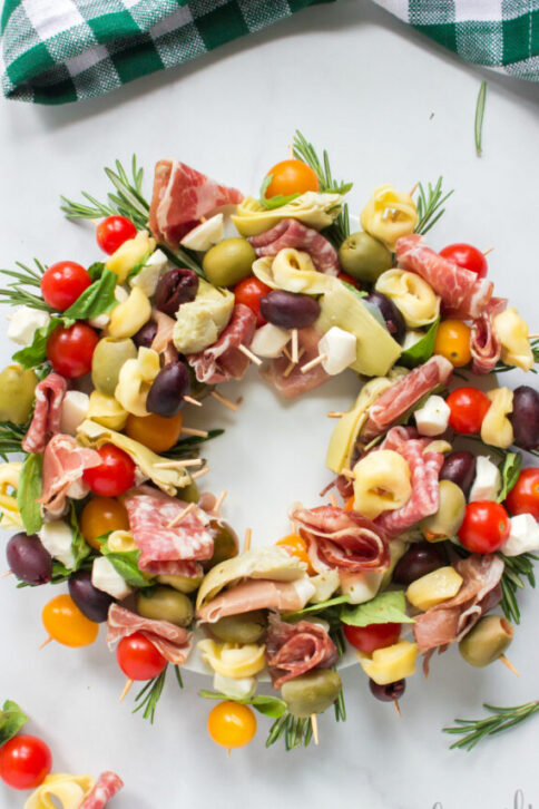 Antipasto Wreath Holiday Appetizer