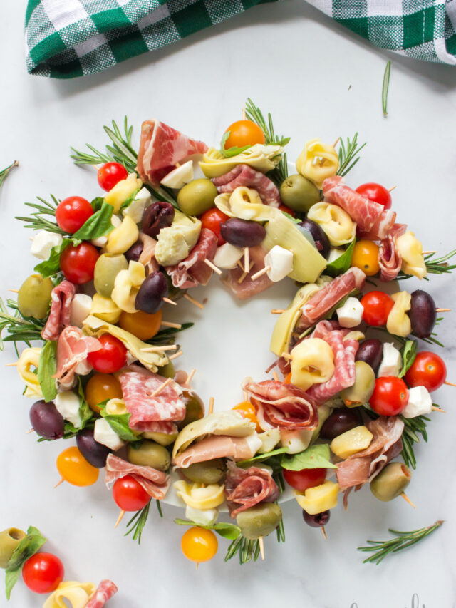 Antipasto Wreath Holiday Appetizer Recipe