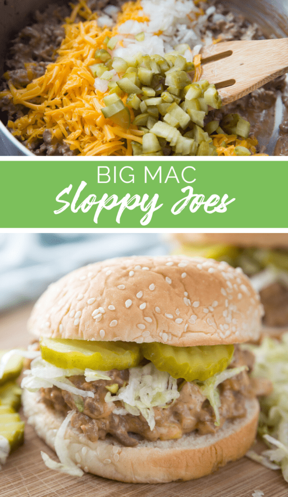Big Mac Sloppy Joes recipe from Family Fresh Meals