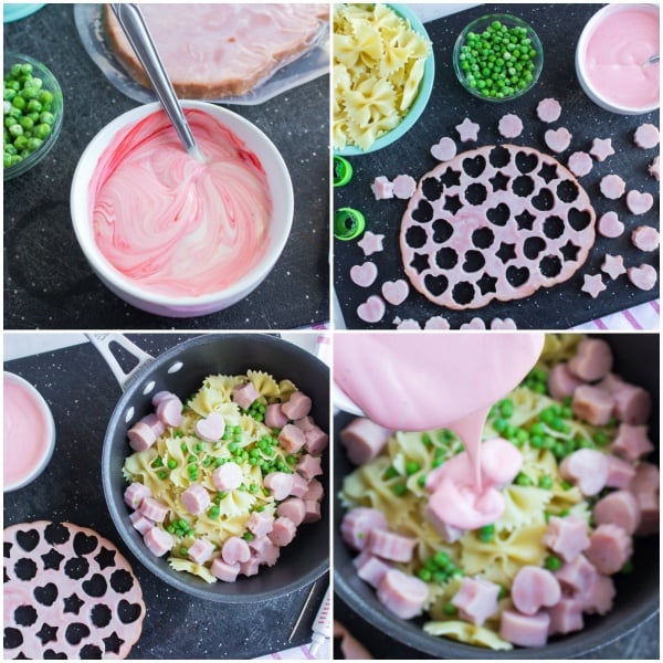 Bow Tie Pink Pasta - Fun Valentines Day Lunchbox Ideas - Family Fresh Meals