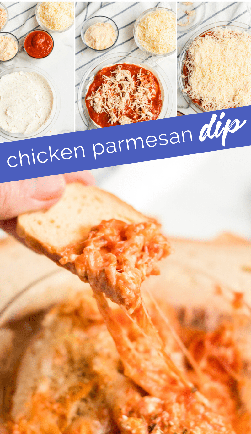 This will be your new favorite dip! #dip #chicken #cheesy #chickenparmesan #creamy #superbowl #appetizer  via @familyfresh