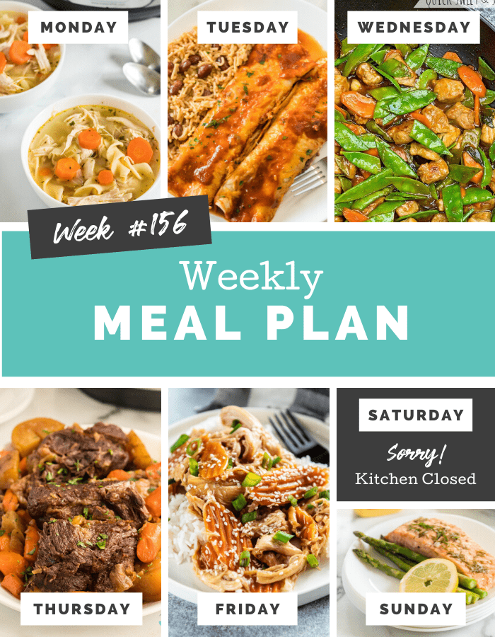 Easy Weekly Meal Plan Week 156 - Family Fresh Meals