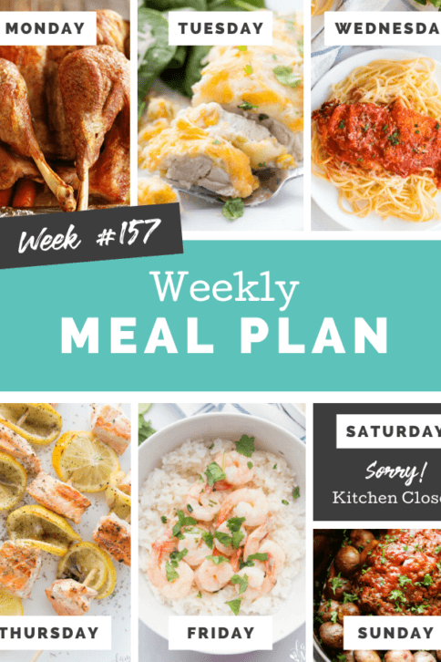 Easy Weekly Meal Plan Week 157 - Family Fresh Meals