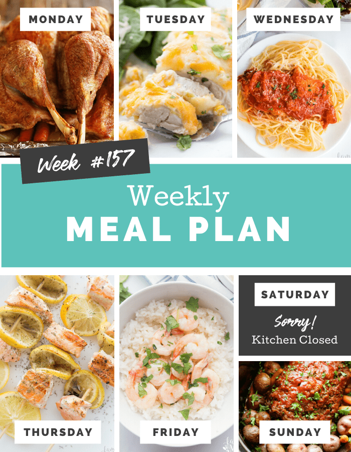 Easy Weekly Meal Plan Week 157 - Family Fresh Meals